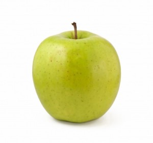 a green, delicious apple