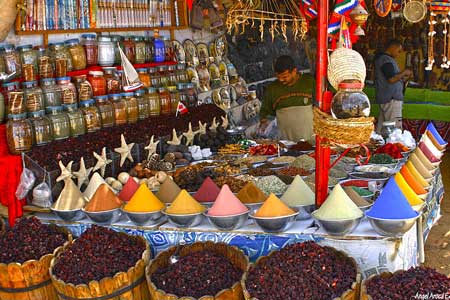 An Egyptian spice market