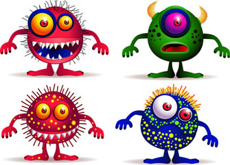 cartoon pictures of pathogens