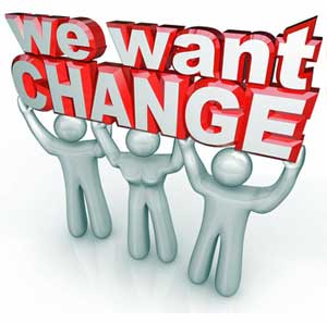 We want change sign