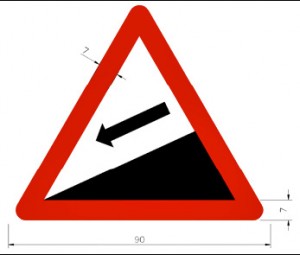 downhill sign