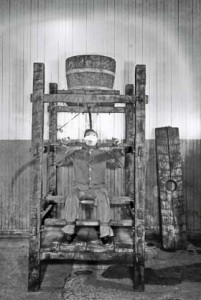 Chinese water torture machine at Sing Sing prison in the U.S. in 1860