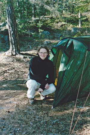 Camping in the pine forests of Sweden