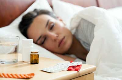 sleeping woman pills