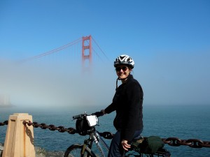 Six months later - biking in San Francisco! 
